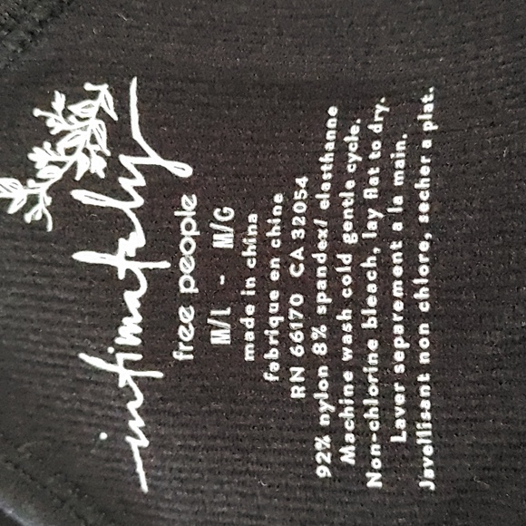 Intimately Free People Black Ribbed Tank Top M/L Razorback - Picture 2 of 3